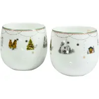 Wik & Walsøe Julemorgen Story theelichthouders 2-pack Wit