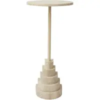 AYTM Solum Bijzettafel Travertine | Sand | Medium (H:67 cm)