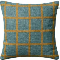 Chhatwal & Jonsson Mela Kussenhoes 50x50 Cm Heaven Blue / - Decoratieve kussens & hoezen Linnen Khaki - CC800150-26B