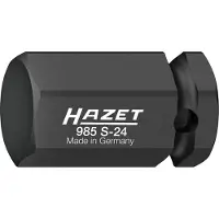 Hazet Krachtdopsleutelbit 985S-24 · 1/2 inch (12,5 mm) vierkant hol · Binnen-zeskant-profiel · SW 24 mm