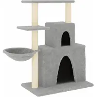 vidaXL Kattenmeubel met sisal krabpalen 83 cm lichtgrijs