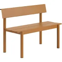 Muuto Linear Bank Met Rugleuning 110 Cm Oranjebruin - Banken Heet Gegalvaniseerd Staal Burnt Orange - LSTBEN11003