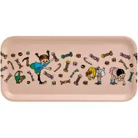 Muurla Pippi Candy Dienblad 27x13 Cm - Dienbladen Berken Fineer Pink - 2400-2713-01