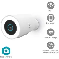 Nedis WIFICO15CWT SmartLife camera voor buiten wit
