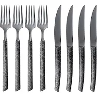 Vargen & Thor Lava Bestekset 8 Stuks Antraciet - Besteksets Roestvrijstaal Anthracite - 60234635