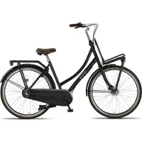 Altec Retro - Transportfiets - Damesfiets - 28 Inch - 57 cm - 3 versnellingen - Rollerbrakes - Mat Zwart
