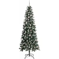 vidaXL Kunstkerstboom Groen 240 cm PVC en Plastic en Staal