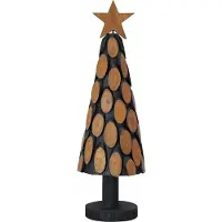 vidaXL Kerstboom met standaard Bruin 120 cm Massief teakhout