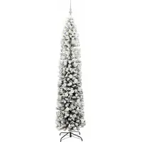 vidaXL Kunstkerstboom Groen 210 cm PVC en Staal en Kunststof