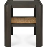 Ethnicraft Panel Bijzettafel / Rotan - Bijzettafels & buffetten Teak Dark Brown - 10766