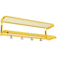 Essem Design Classic Hoedenrek Dubbel 80 Cm - Hoedenplanken Kunststof Sun Yellow - 650-80 SY/SY