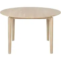 Haslev Ida 02 Tafel Ø120 Cm - Eettafels & bartafels Wit Geolied Eiken White - IDA02EGOH00EGOH7402