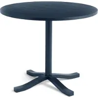 HAY Pastis Table eettafel Ø90 Steel blue lacquered ash