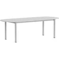HAY Annex Tafel Langwerpig 95x240 Cm Aluminium / - Eettafels & bartafels Linoleum Cloud Grey - AF196-F294-AT12