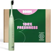 Boombrush BOOM Elektrische Tandenborstel - 360 dagen Batterij - The Wave - Groen - Sonische Tandenborstel - Groen - Duurzaam