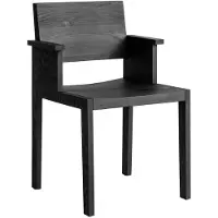 Vaarnii 016 Maasto Dining Armchair armstoel Zwart gebeitst grenen