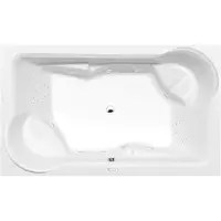 Polysan Duo Whirlpoolbad, 200x120x45cm, Highline Hydro, chroom