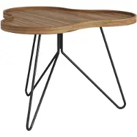 Swedese Flower Mono Salontafel 66x45 Cm Zwart / Walnoot - Salontafels Gelakt Staal Black - 29035|V122