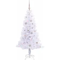 vidaXL Kunstkerstboom met 150 LED Wit 150 cm PVC en Staal