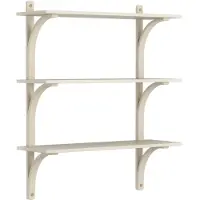 Swedese Levi plankrek 3 planken Witgepigmenteerd essen-messing, 90 cm