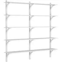 Swedese Levi plankrek 5 planken Witgewassen espen-aluminium, 180 cm
