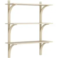 Swedese Levi plankrek 3 planken Naturel gelakte essen-aluminium, 90 cm