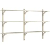Swedese Levi plankrek 3 planken Witgepigmenteerd essen-messing, 180 cm