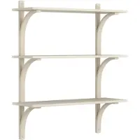 Swedese Levi plankrek 3 planken Wit gepigmenteerd essen-aluminium, 90 cm