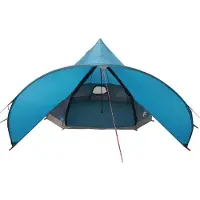vidaXL Teepee Tent 3-Persoon 3-persoons Blauw en Grijs