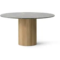 Vipp 494 Cabin Tafel Ø130 Cm Grijs / Licht Eiken - Eettafels & bartafels Marmer Light Oak - 49410