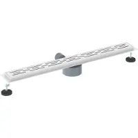 vidaXL Doucheafvoer lineair design met 360° sifon zilver 80 cm