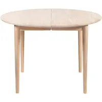 Haslev 893 Eettafel Verlengbaar Ø120 Cm Wit Geolied - Eettafels & bartafels Eiken White Oiled Oak - 800-893-EGOH-74