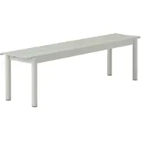 Muuto Linear Steel bank 170x34 cm Grey (RAL 7044)