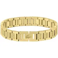 Lacoste Lacostevoor mannen. 2040120 Armband Metropole verguld (OSFA), Goudkleurig, Casual, Roestvrij staal