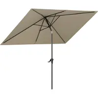 LifeGoods Parasol - 270x180cm - 30° Kantelbaar - Waterdicht - Zonder Hoes - Taupe