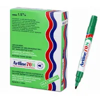 Artline 70N Permanentmarker Medium Ronde punt 2 - 1,5 mm Groen Navulbaar Waterbestendig 12 Stuks