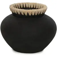 Bazar Bizar Vaas Styly | terracotta zwart 25x25x19 cm vazen | NADUVI