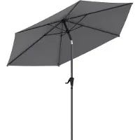 LifeGoods Parasol - Ø270 cm - 30° Kantelbaar - Waterdicht - met Hoes - Donkergrijs