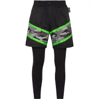 Plein sport Broek basaltgrijs / grasgroen / zwart