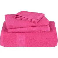 vidaXL Douchehanddoeken FROGN 2 st 70x140 cm 360 g/m² roze