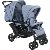 Chic 4 Baby 274 55 Duowagen voor broers en zussen, jeans, lichtblauw/blauw