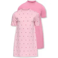 ONLY Meisjes mini rila tweedelige nachtkleding jurk - Romance Rose