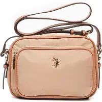 U.S. POLO ASSN. Schoudertas 'Houston' beige