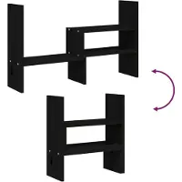 vidaXL Monitorstandaard (39-72)x17x43 cm massief grenenhout zwart