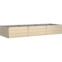 vidaXL Plantenbak Ivoor 290 x 100 x 45 cm Gegalvaniseerd staal