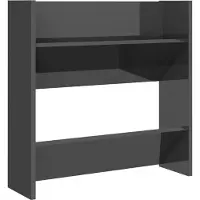 vidaXL Wandschoenenkast 60x18x60 cm bewerkt hout hoogglans grijs