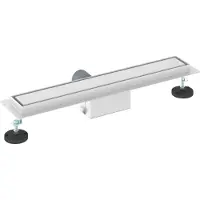 vidaXL 2 in 1 Doucheafvoer Zilver 50 cm Roestvrij staal 304
