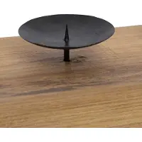 vidaXL Kaarsenhouder Naturel 50 x 15 x 10 cm Massief teakhout