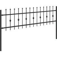 vidaXL Spieshek ASTEN, 200 x 110 cm, stalen hek met poedercoating, zwart