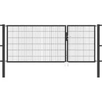 Alberts Deur met dubbel hek 300 cm breedte (100 + 200 cm), in verschillende hoogten